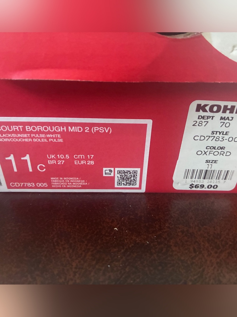 NWT Nike Kids High-Top Sneakers in Black, White & Bright Pink - Picture 3 of 8